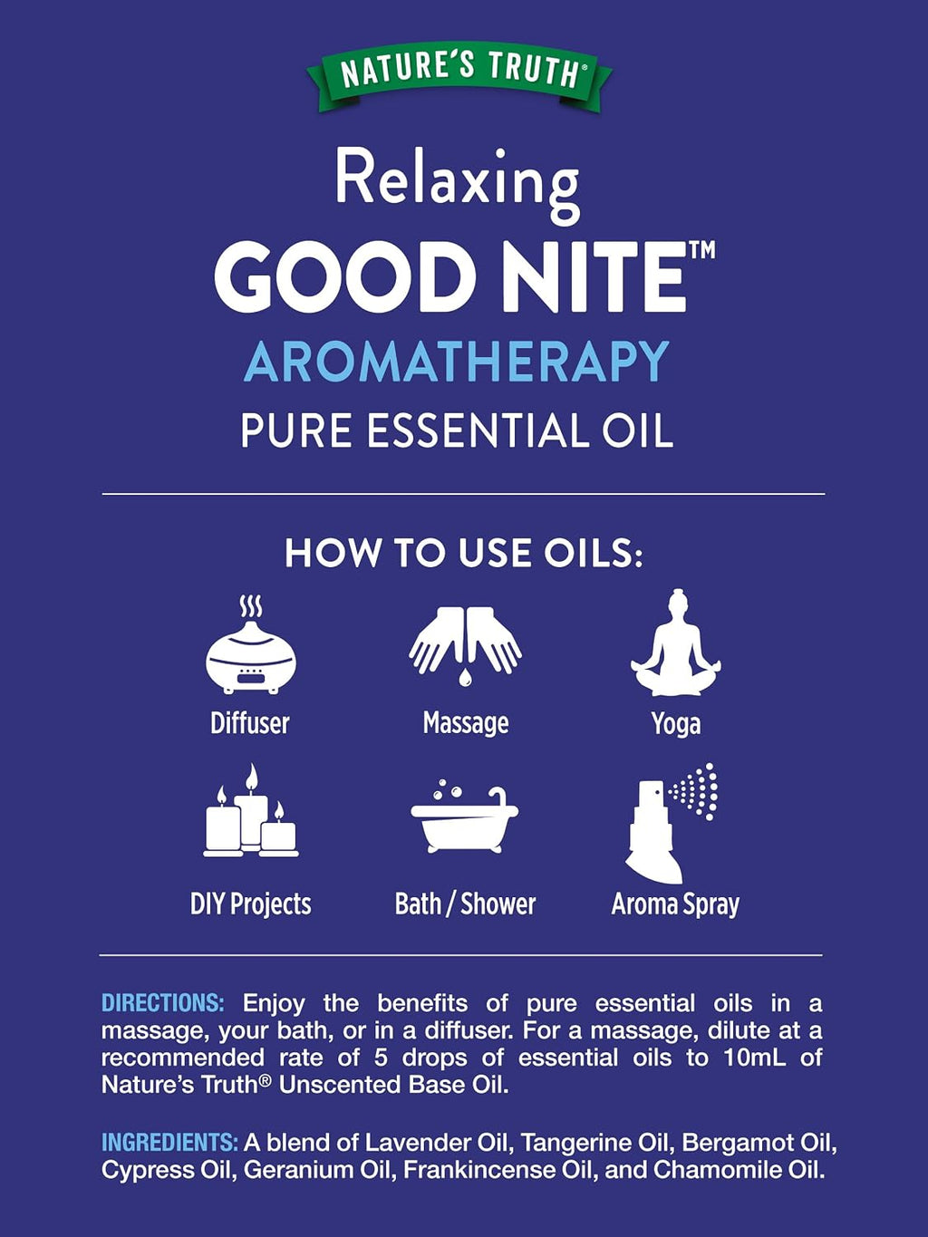 Good Nite Pure Essential Oil | 15 mL | Aromatherapy | Botanical Blend | Plant Based, Non-GMO & Gluten Free |
