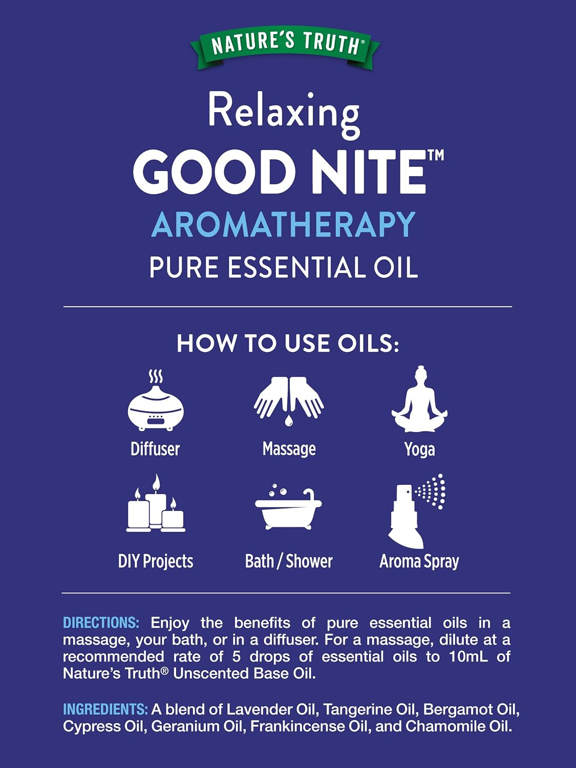 Good Nite Pure Essential Oil | 15 mL | Aromatherapy | Botanical Blend | Plant Based, Non-GMO & Gluten Free |