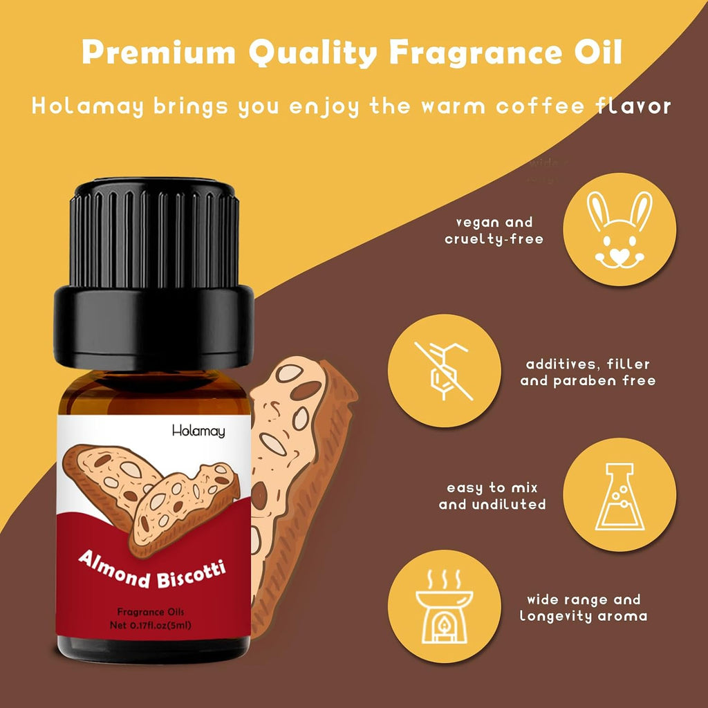 Fragrance Oil for Candle & Soap Making, Holamay Coffee Shop Set, Premium Aromatherapy Essential Oils for Diffusers