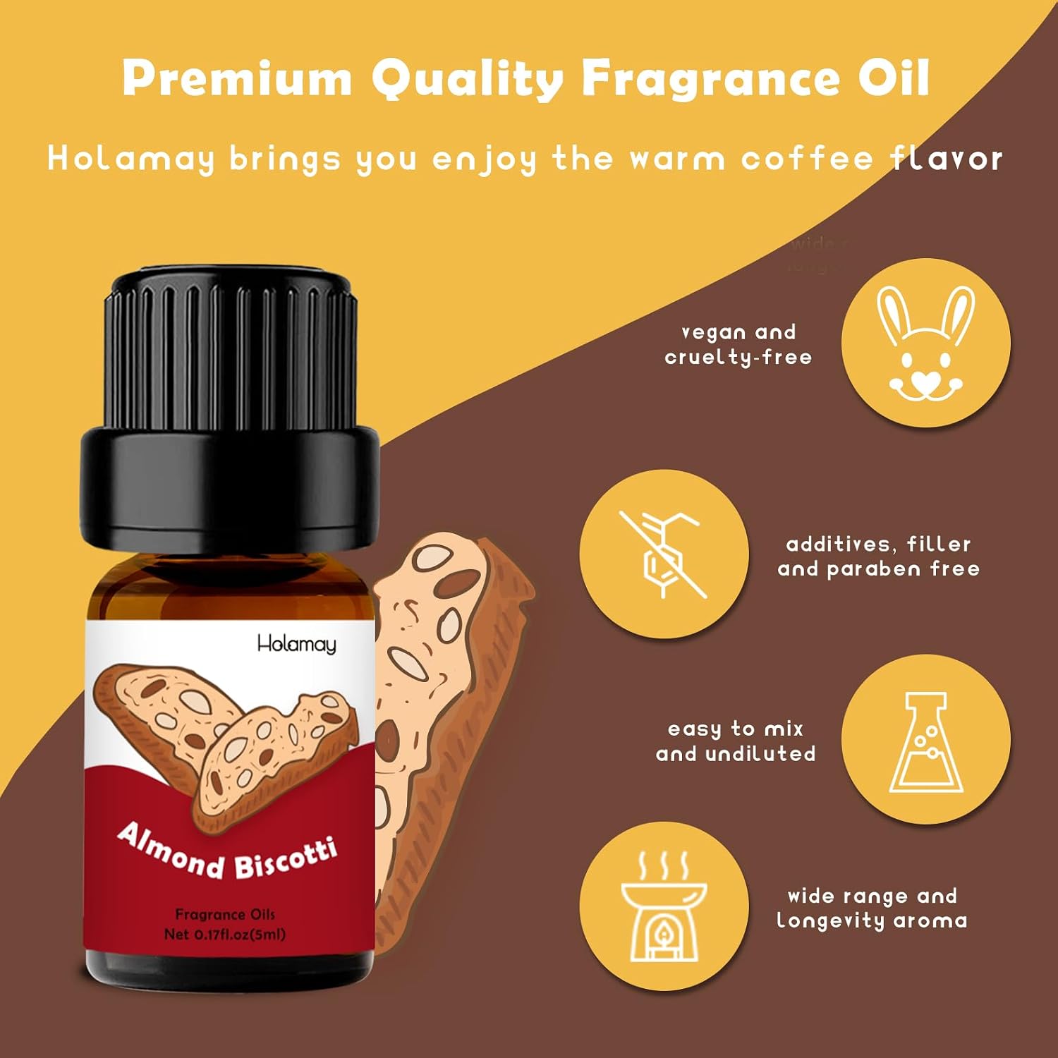 Fragrance Oil for Candle & Soap Making, Holamay Coffee Shop Set, Premium Aromatherapy Essential Oils for Diffusers