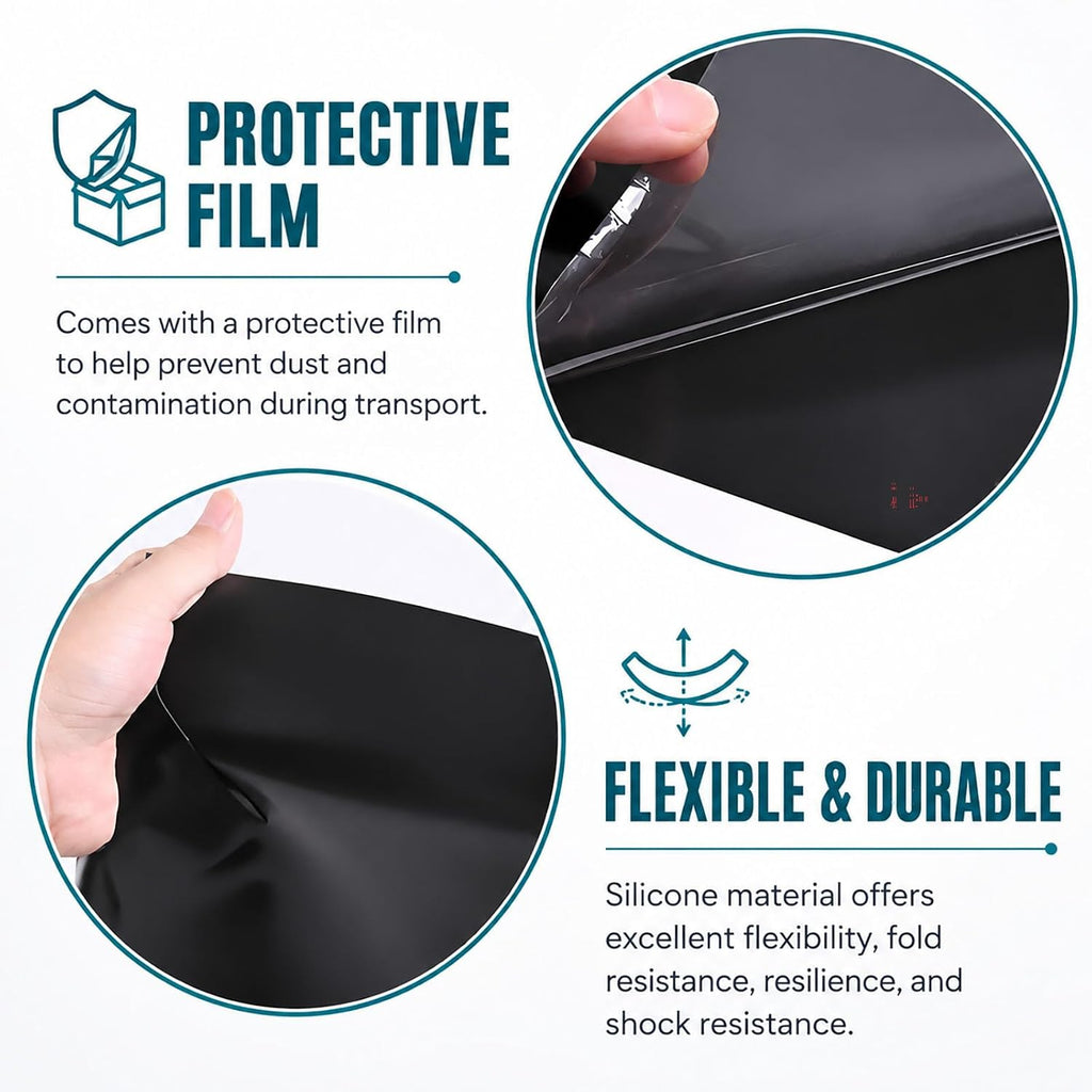 2 Pack Self-Adhesive Rubber Pad Sheet, 6 x 6 inches, Rubber Gasket Sheet