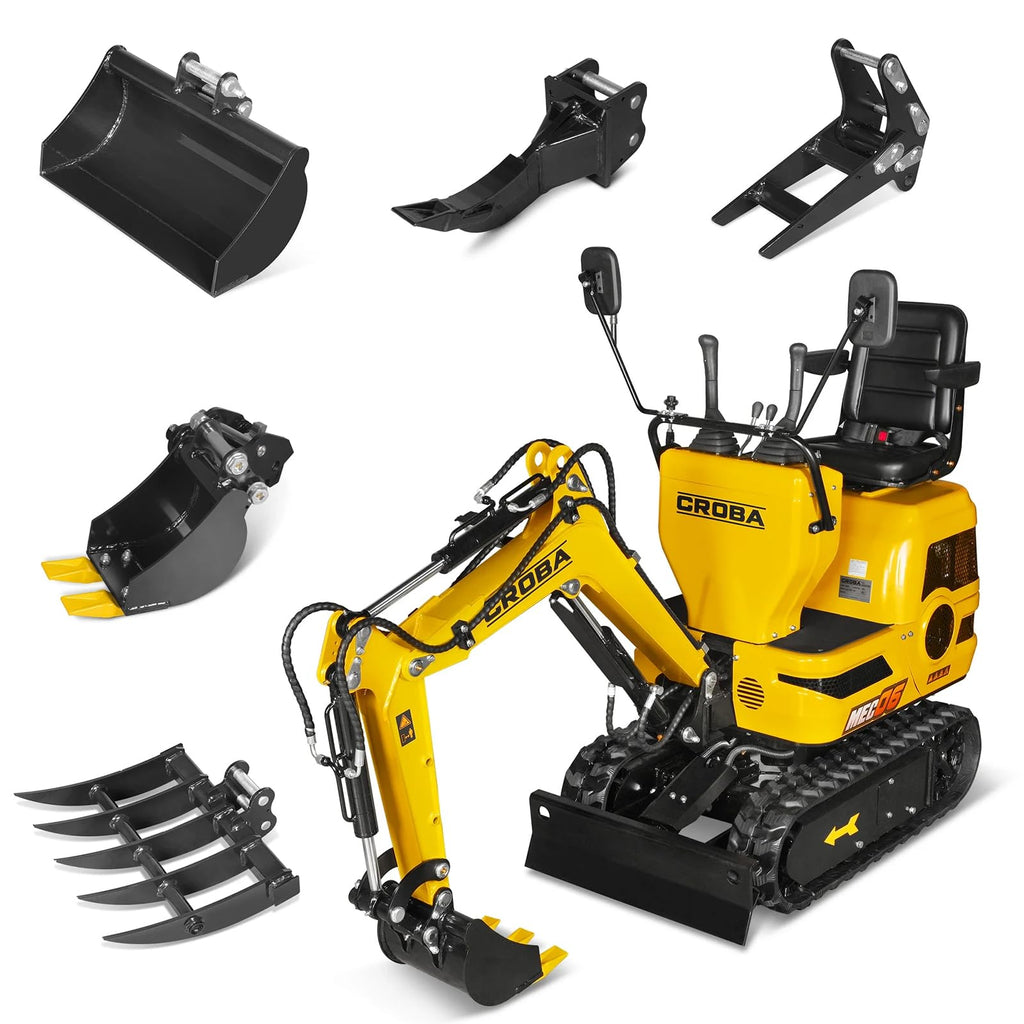 Mini Compact Excavator 300cc 9hp, 43.3" Max. Digging Depth, MEC06