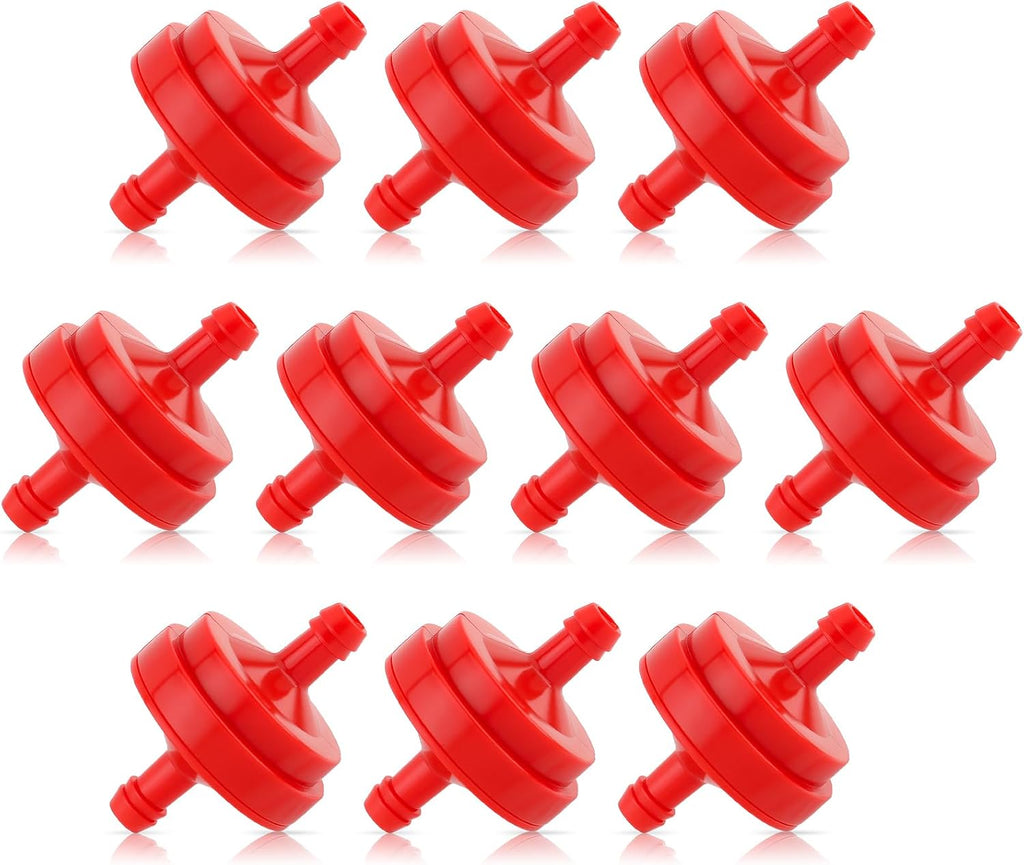 10 Pack Lawn Mower 1/4 Inch Inline Gas Fuel Filter