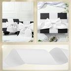 White Grosgrain Ribbon 4 Inch x 75 Yards Gift Wrapping Party