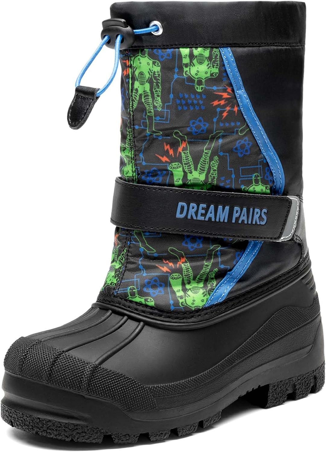 Unisex Snow Waterproof Winter Boots | Warm Faux Fur Lined Outdoor Secure Grip Anti Slip Outsole Easy Wear Windproof