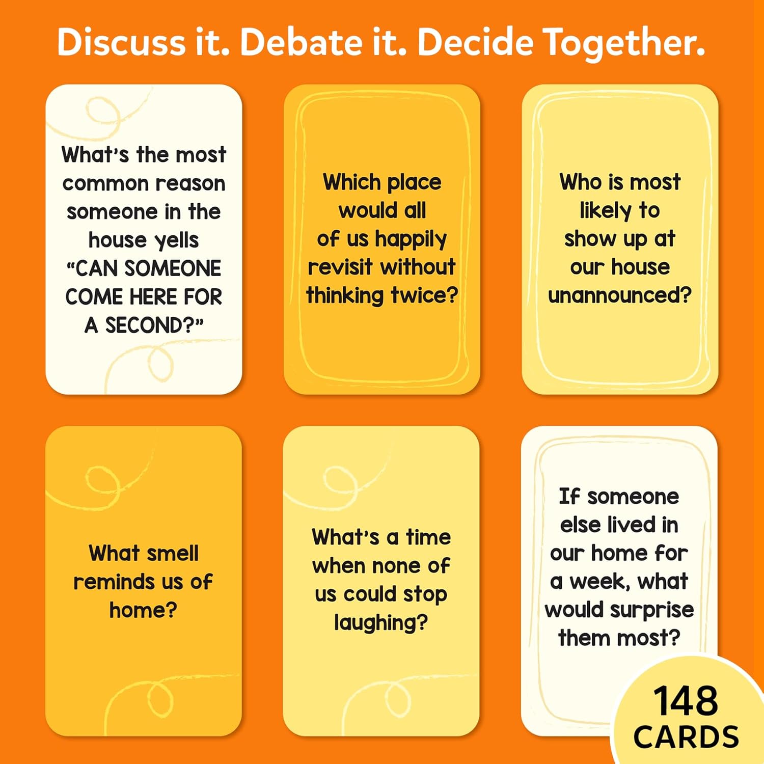 Family Banter Card Game, Fun and Hilarious for Family Game Night, Interactive Conversation with 148 Question Cards