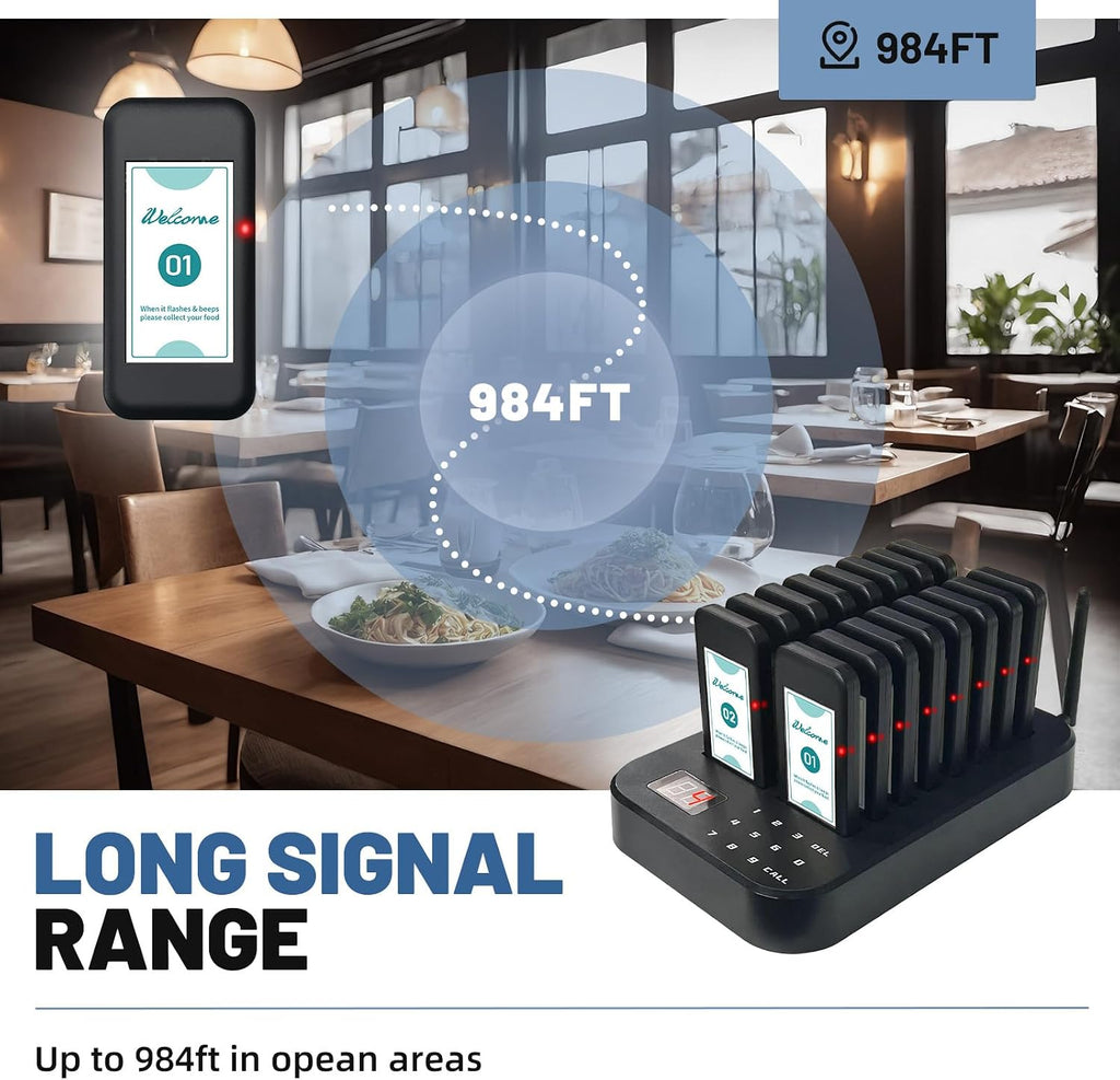Pagers for Restaurants, Restaurant Pager System 16 Buzzers