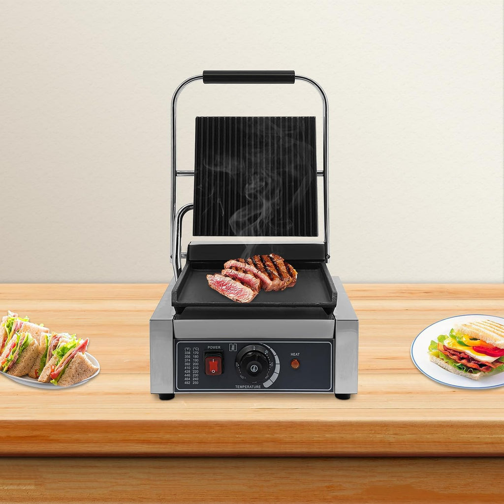 Commercial Sandwich Panini Press Grill,1800W 110V Panini Maker