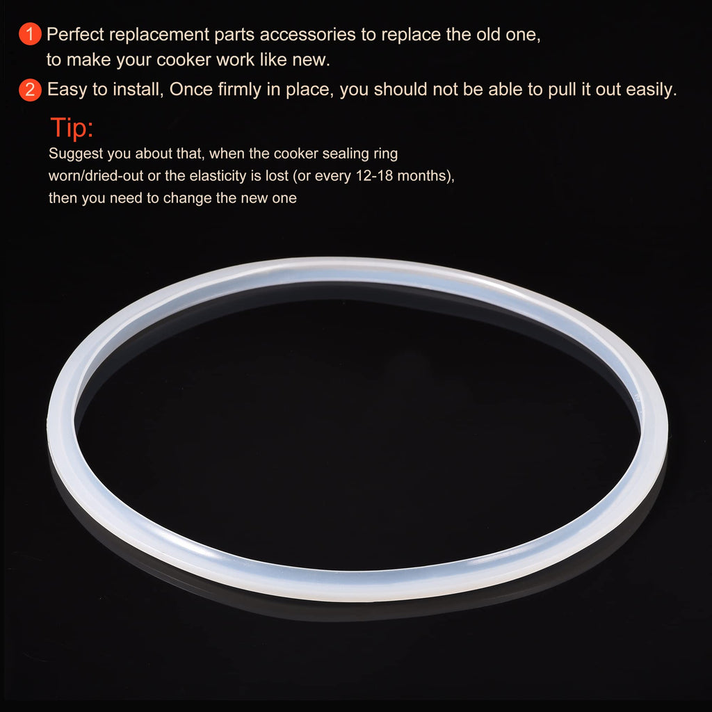 MECCANIXITY Sealing Ring, Replaceable Silicone Gasket Accessories for Cooker 22x24cm(IDxOD)