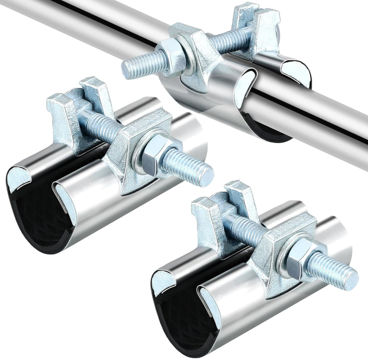 Tandefio 2 Pack Ips Pipe Repair Clamp, 3” Long, Stainless Steel, 3/4 Inch