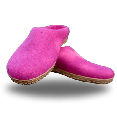 Handmade Merino Wool Slippers – Natural, Breathable & Cozy House Shoes for Men & Women – Non-Slip Rubber or Leather