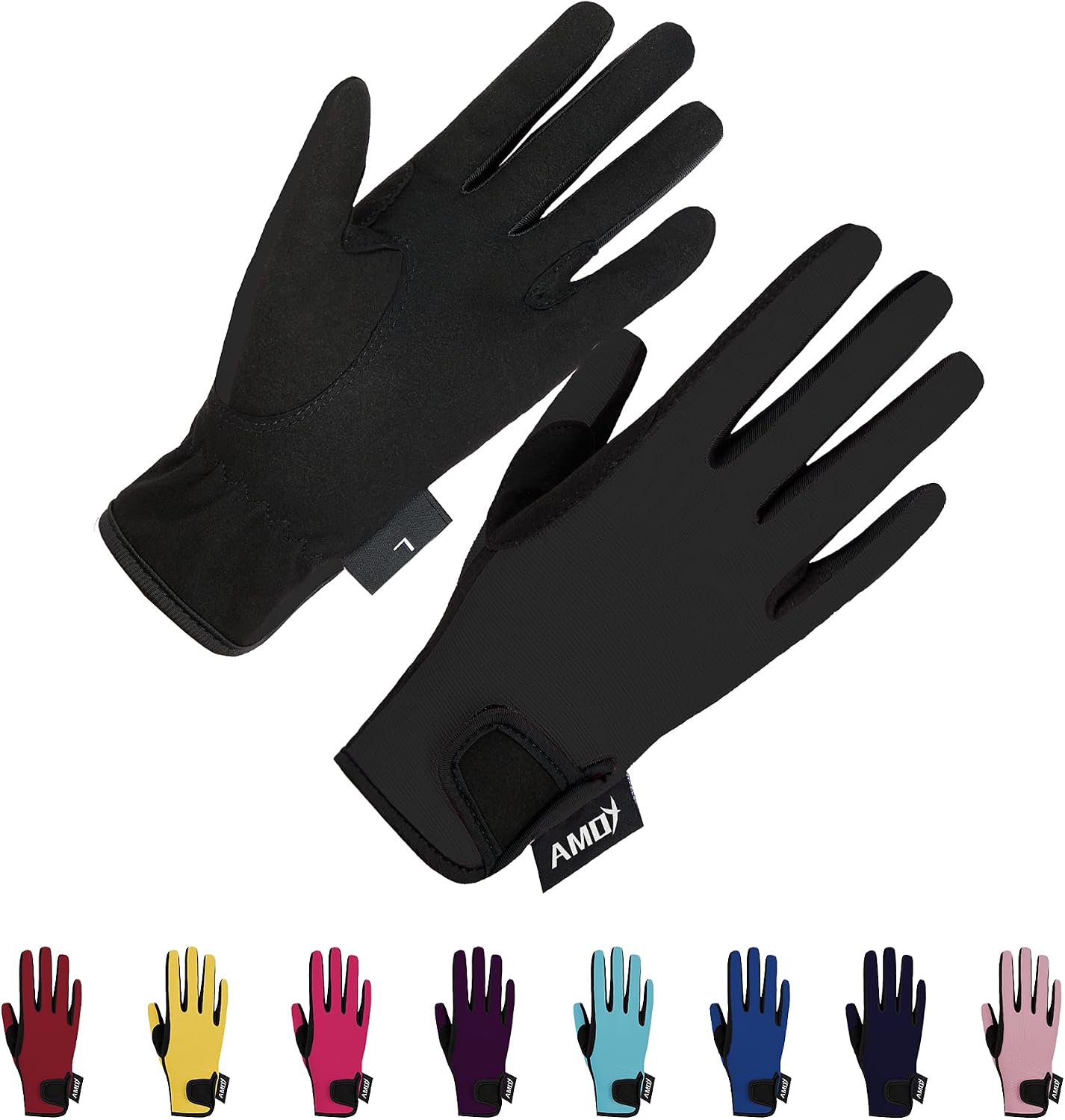 Kids Horse Riding Gloves Breathable Children Equestrian Horseback Anti-Slipping Boys & Girls Youth Outdoor Biking