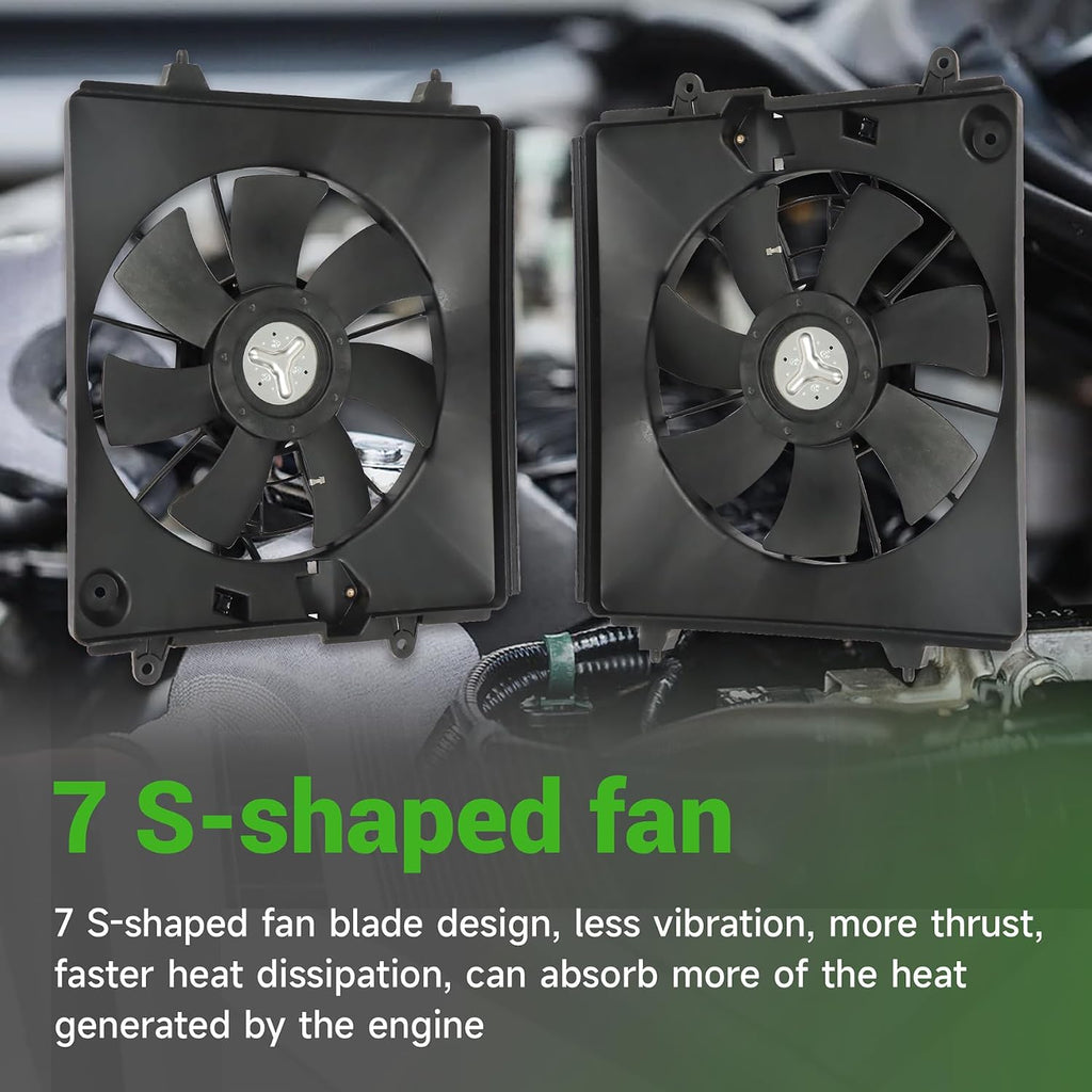 munirater Radiator Cooling Fan 2Pcs Replacement for CRV 2007-2009 HO3110116