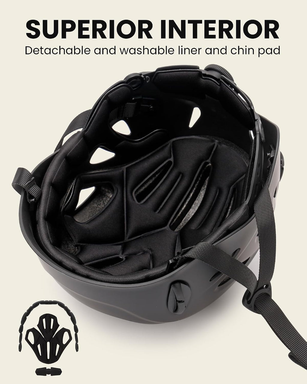 Rock Climbing Helmet for Adults, Ideal for Mountaineering, Arborist Work, Hiking and Caving, Adjustable Design
