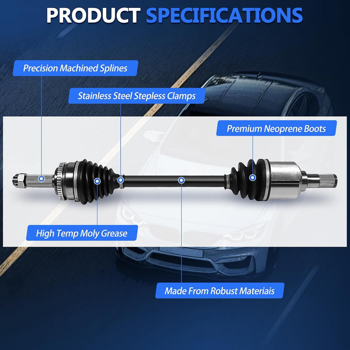 Maxfavor CV Axle Front FWD Fit for Hyundai Elantra 2007 2008 2009 2010
