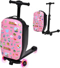 4-in-1 Detachable Scooter Luggage for Kids, Foldable Ride-On Suitcase