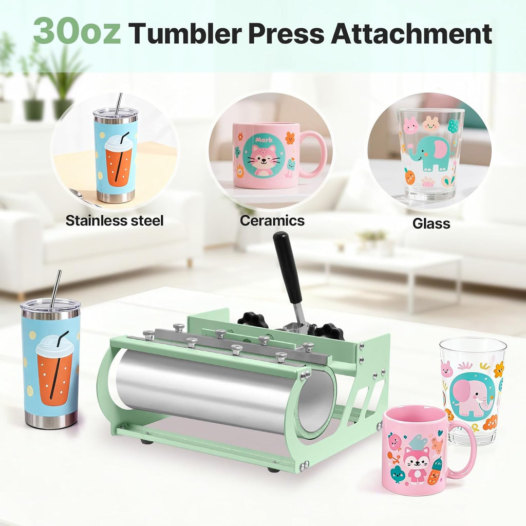 15x15 Inch 5 in 1 Swing Away Heat Press Machine for T Shirts | For DIY Creators & Small Businesses, Create Large