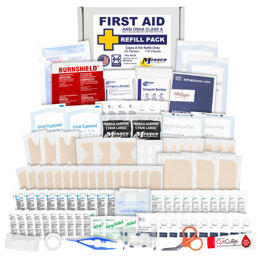 First Aid Kits Refill Pack for ANSI Z308.1-2021 Class A