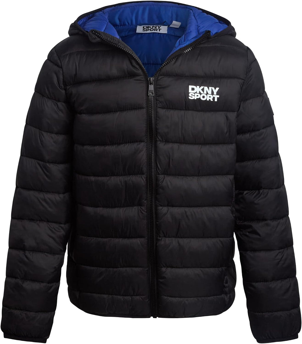 DKNY Boys Winter Jacket, Midweight Puffer Coat, Weather Resistant, Hooded | Insulated Bubble Warmth, Weather