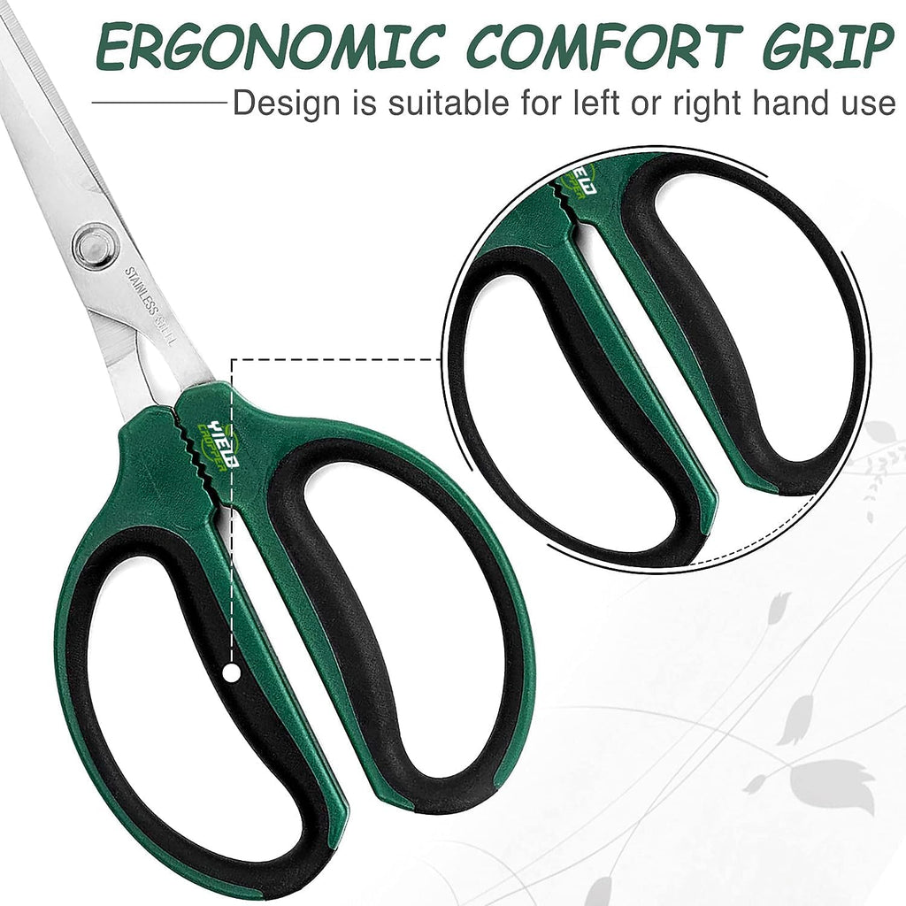 Hydroponic 2-Pack Bonsai Scissors and Plant Trimming Shears Set - Stainless Steel Pruning Shears for Indoor
