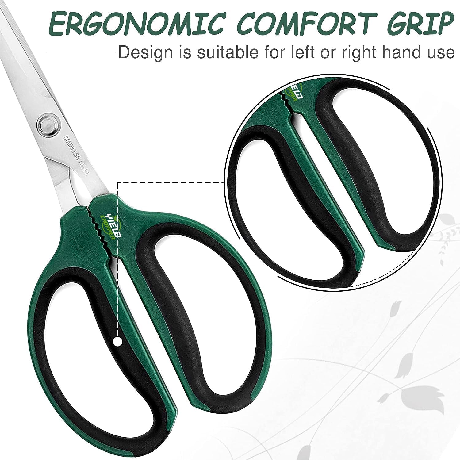 Hydroponic 2-Pack Bonsai Scissors and Plant Trimming Shears Set - Stainless Steel Pruning Shears for Indoor