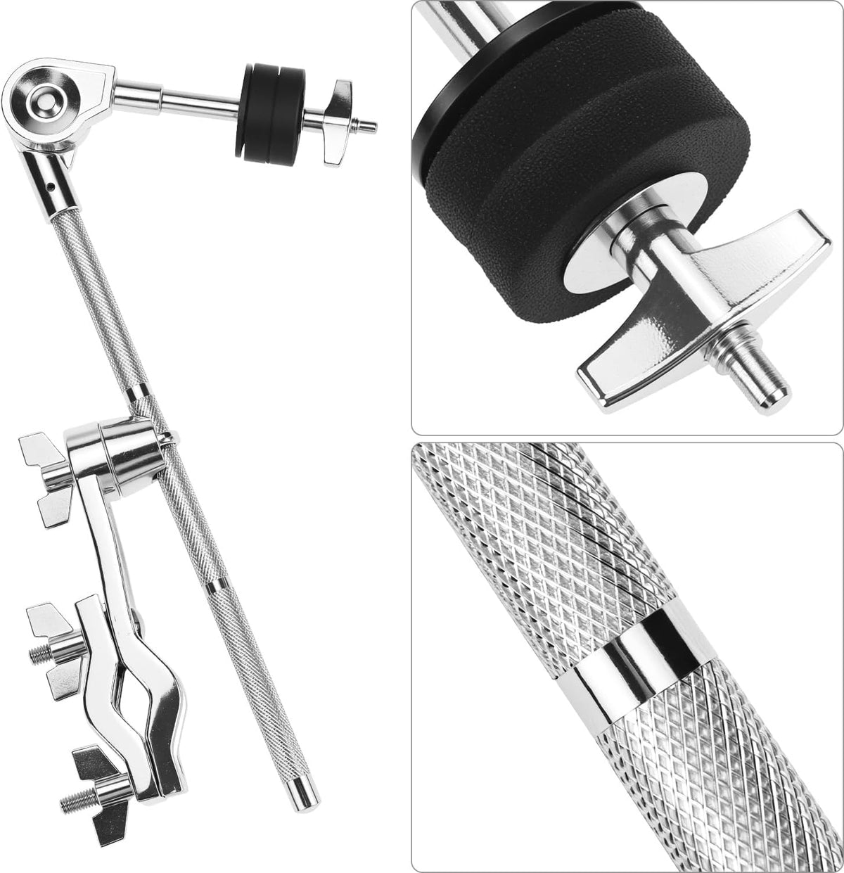 Drum Cymbal Extension Stand, 33cm Drum Cymbal Arm Attachment for All Skill Levels, Cymbal Boom Arm with Clamp Holder