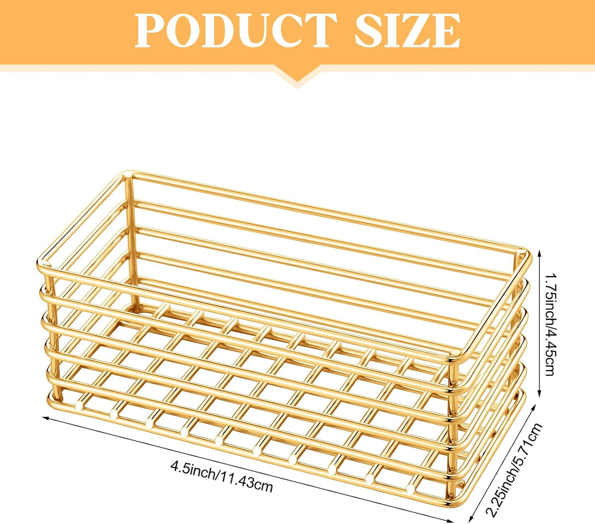 2 Pcs Sugar Packet Holders for Coffee Bar, Gold