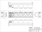 DIN Rail Mount AC 120V NEMA 5-15R 4 Receptacles Outlet Power Strip Module, with Rocker Switch Thermal Circuit Breaker Overload Protector