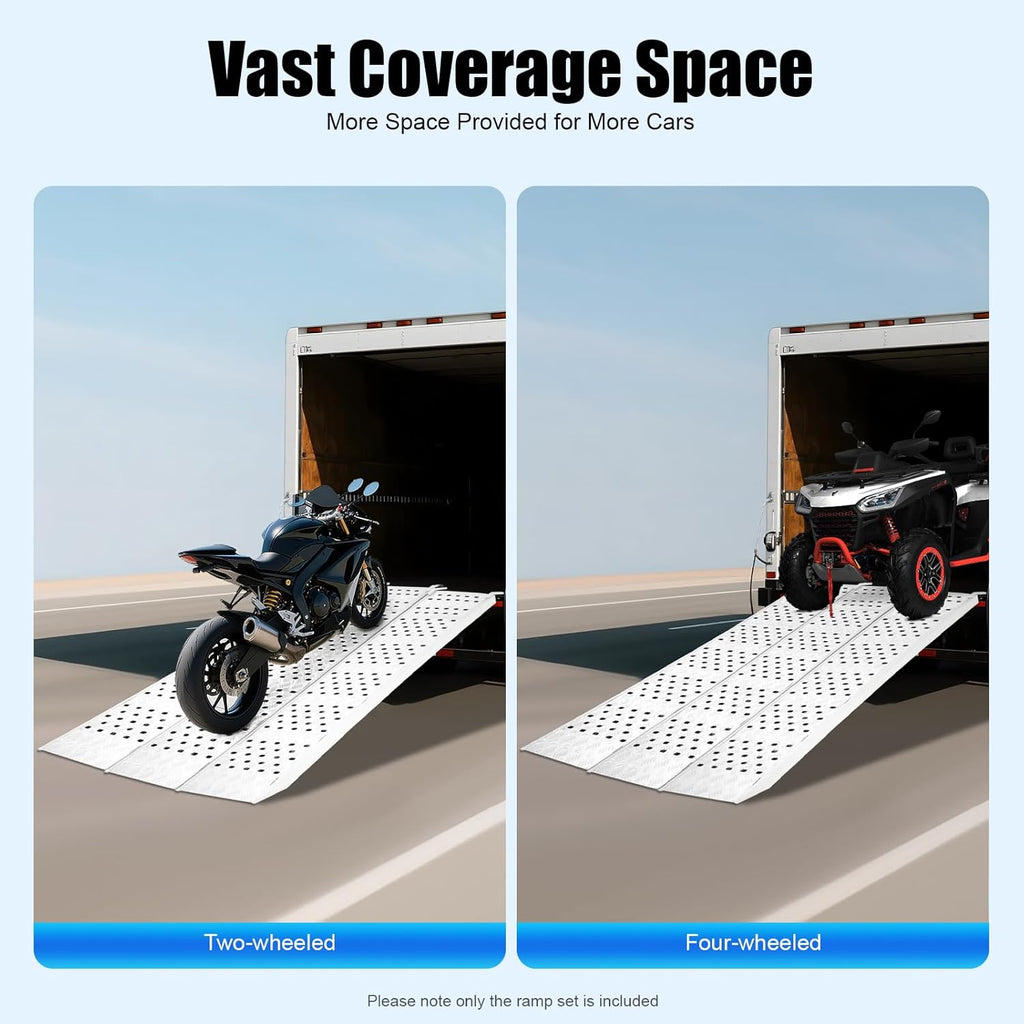 Heavy Duty ATV Ramp 77" x 54" Aluminum Folding Loading Ramp 1500 LB Capacity ATV UTV Motorcycle Ramp for Dirt Bike