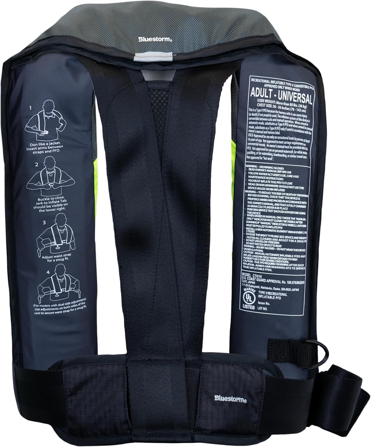 Stratus 35 Inflatable Life Jacket PFD for Adults | US Coast Guard (USCG) Approved Automatic Self Inflating Life Vest