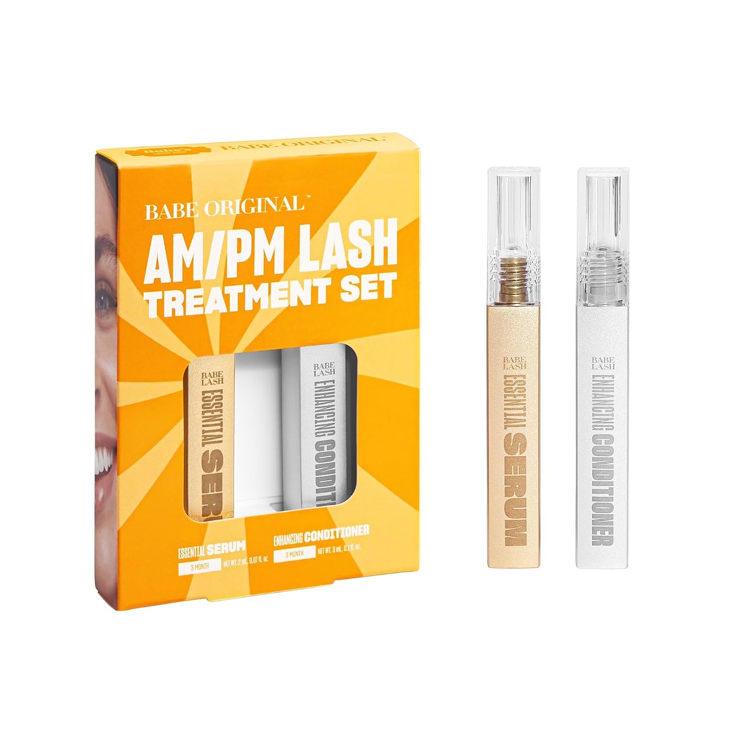 Lash Serum AM/PM Kit - 2mL Babe Lash Essential Serum & 3mL Enhancing Conditioner