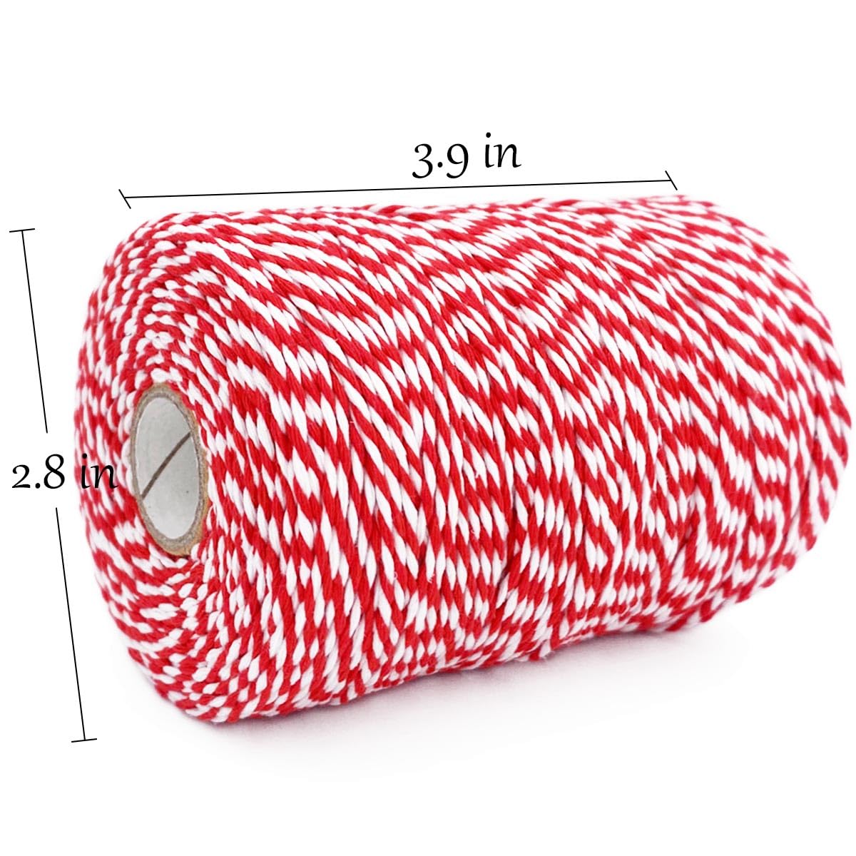Bakers Twine String Red and White Cotton Twine 656 Feet Christmas Twine for Gift Wrapping DIY Crafts Home Decoration