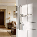 Storm Door Handle Complete Set,Mortise Keyed Lever Mount Latch withDeadbolt