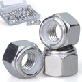 304SS Nylon Insert Hex Lock Nuts Coarse Thread (25 PCS) 8#-32