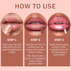 Lip Liner & Gloss Lipstick Combo - 2 in 1 Dual-Ended Lip Combo Set, Nude Brown Velvet Matte Lip Liner & Buildable