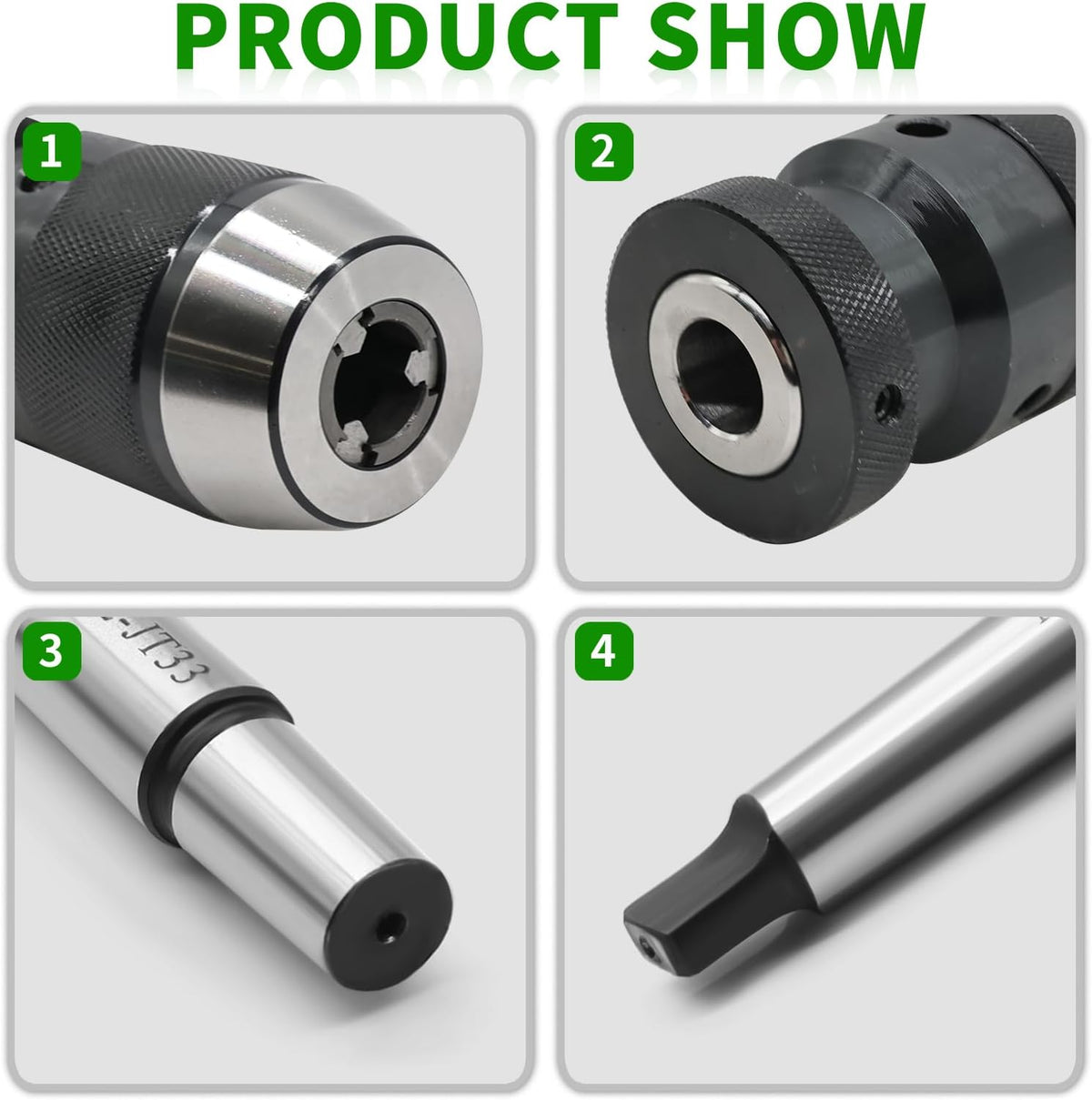 1/32"- 5/8" Heavy Duty JT33 Keyless Lathe Drill Chuck MT2 Shank