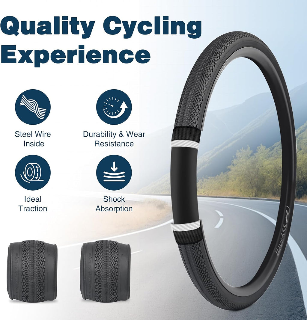 Bike Tire 700C Gravel Bike Tire Foldable 700 x 40C Tire for Road Racing Anti - Slip 40-622mm Replacement Tire for
