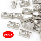 Rierdge 2020 Series M6 Half Round Roll in Spring T Nuts, 50 Pcs