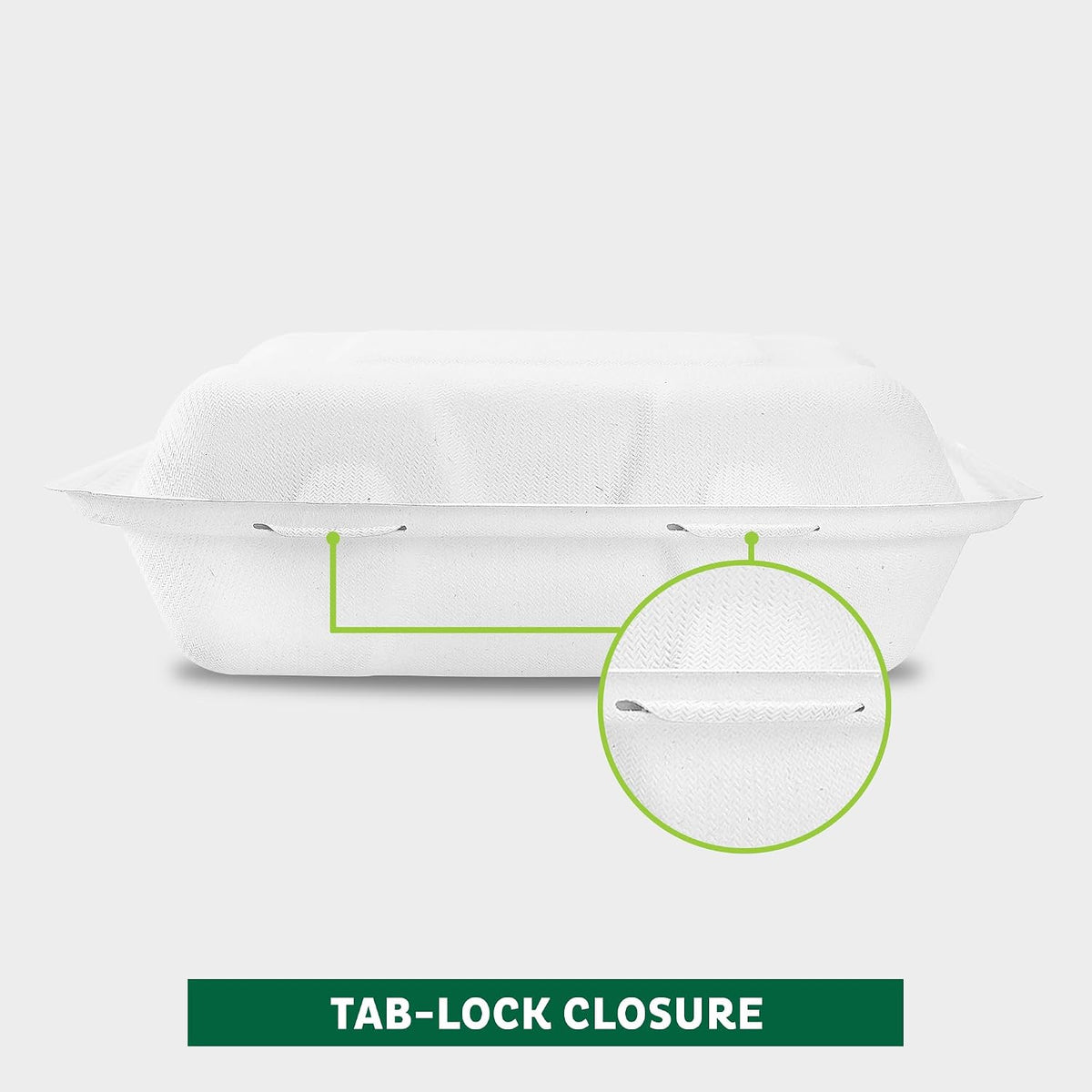 Clamshell Food Containers with Lids [9x9" 100-Pack] Disposable To Go Containers, Biodegradable Sugarcane To Go Boxes
