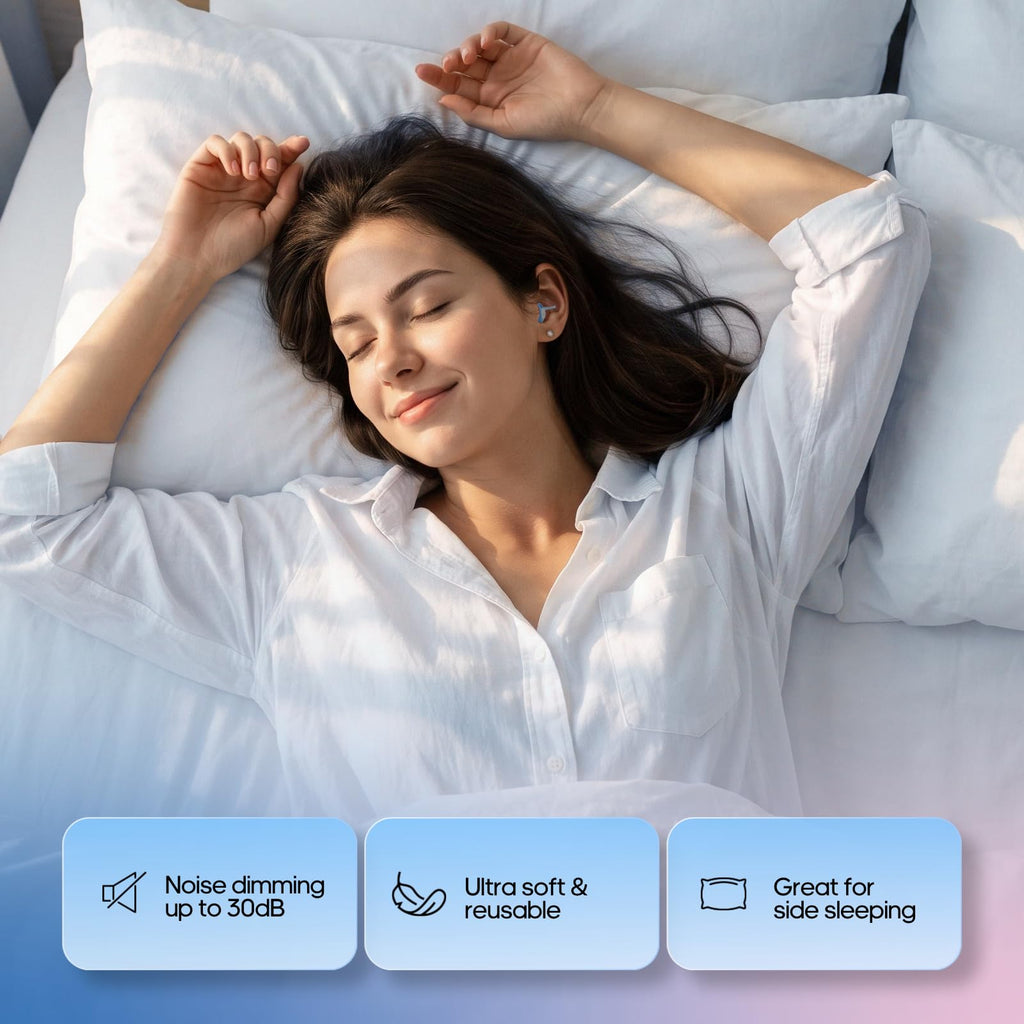 Ear Plugs for Sleeping - Soft Silicone, 3 Sets, Standard