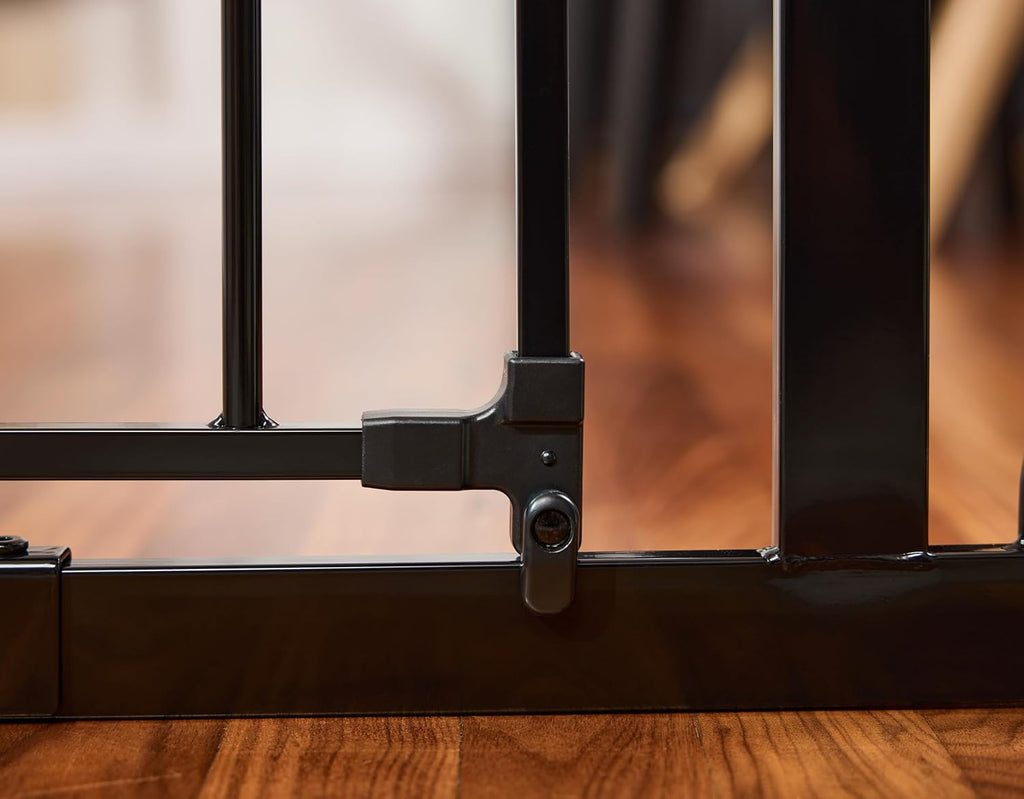 Safety 29-49" Easy Step Extra Wide Baby Gate for Doorways & Bottom of Stairs, Pressure Mounted Safety Gate with Door