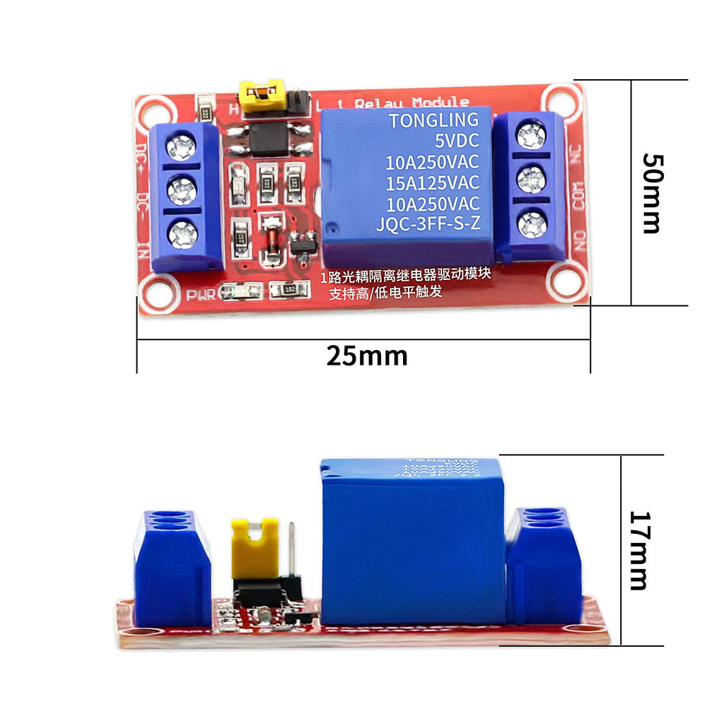 8Pack 1 Channel 5V Relay Module High/Low Level Trigger Relay Board