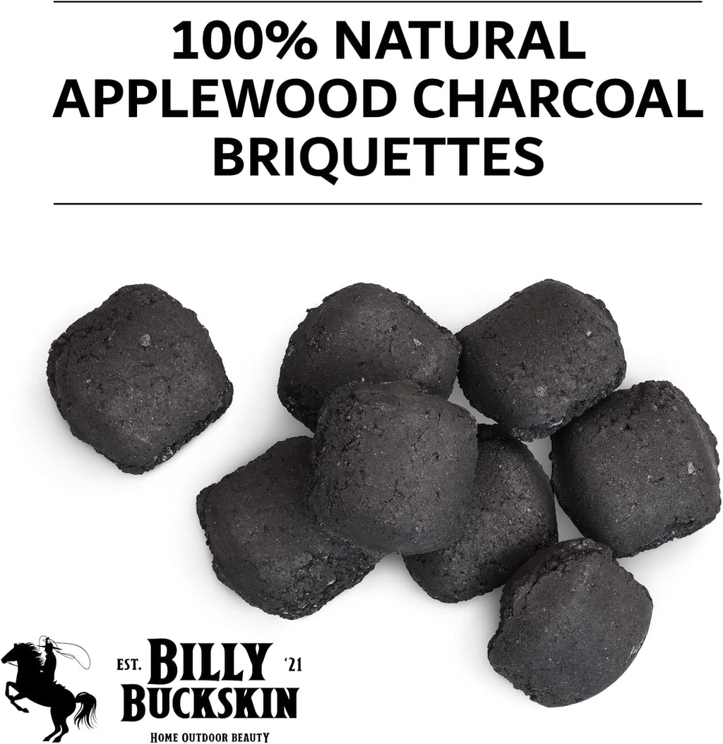 6.5lb Oak & Applewood Charcoal Briquettes - All Natural Wood Charcoal for Grilling - Premium BBQ Briquettes - Quick