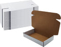 8 x4 x2 inches Shipping Boxes, 50 Pack White Cardboard Corrugated Mailers