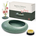 Japanese Flower Frog Vase Set, Celadon Glaze