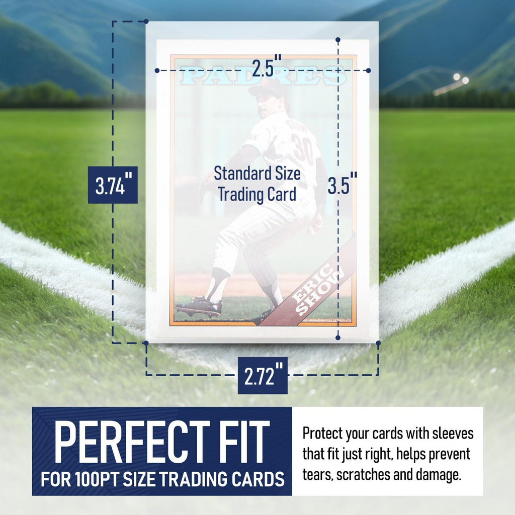 Premium Penny Sleeves for Trading Cards | Soft Trading Card Sleeves for Baseball Cards, Ultra Clear Plastic Pro