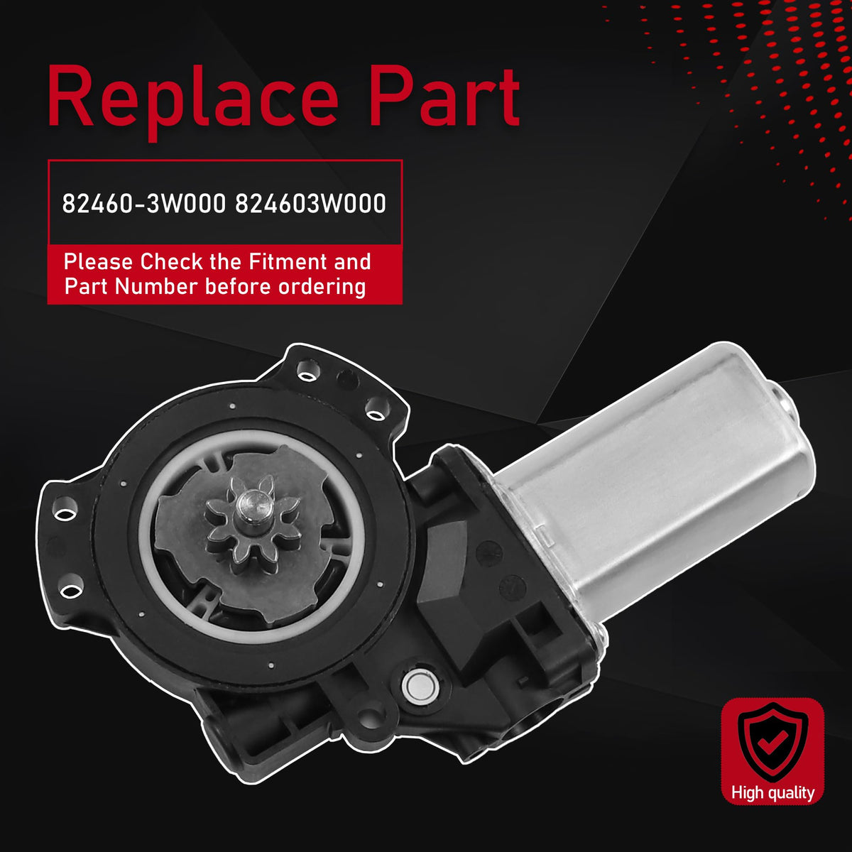 Motarithl Right Passenger Side Power Window Motor Compatible with Hyundai