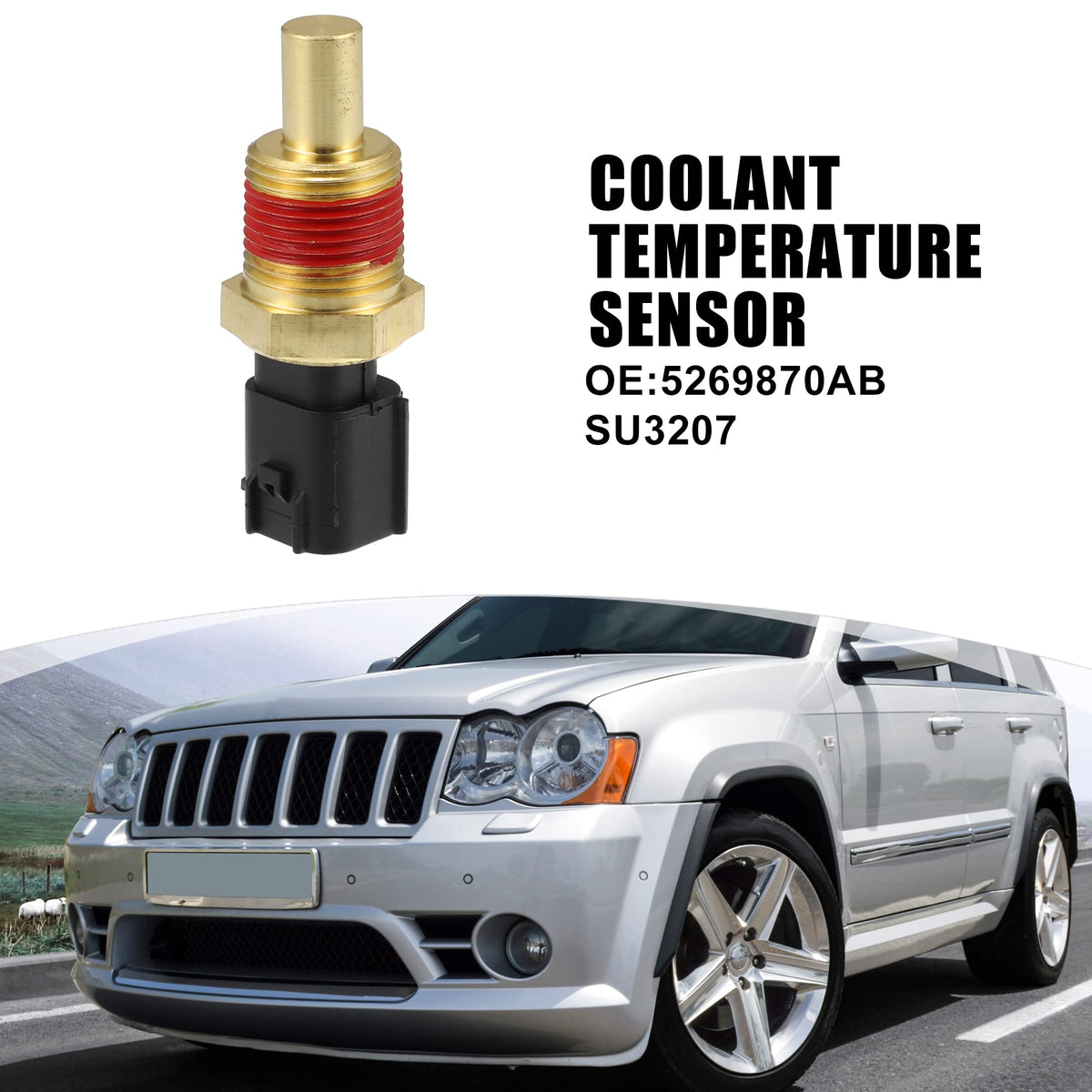 X AUTOHAUX Engine Coolant Temp Sensor for Jeep Grand Cherokee 05 06 07