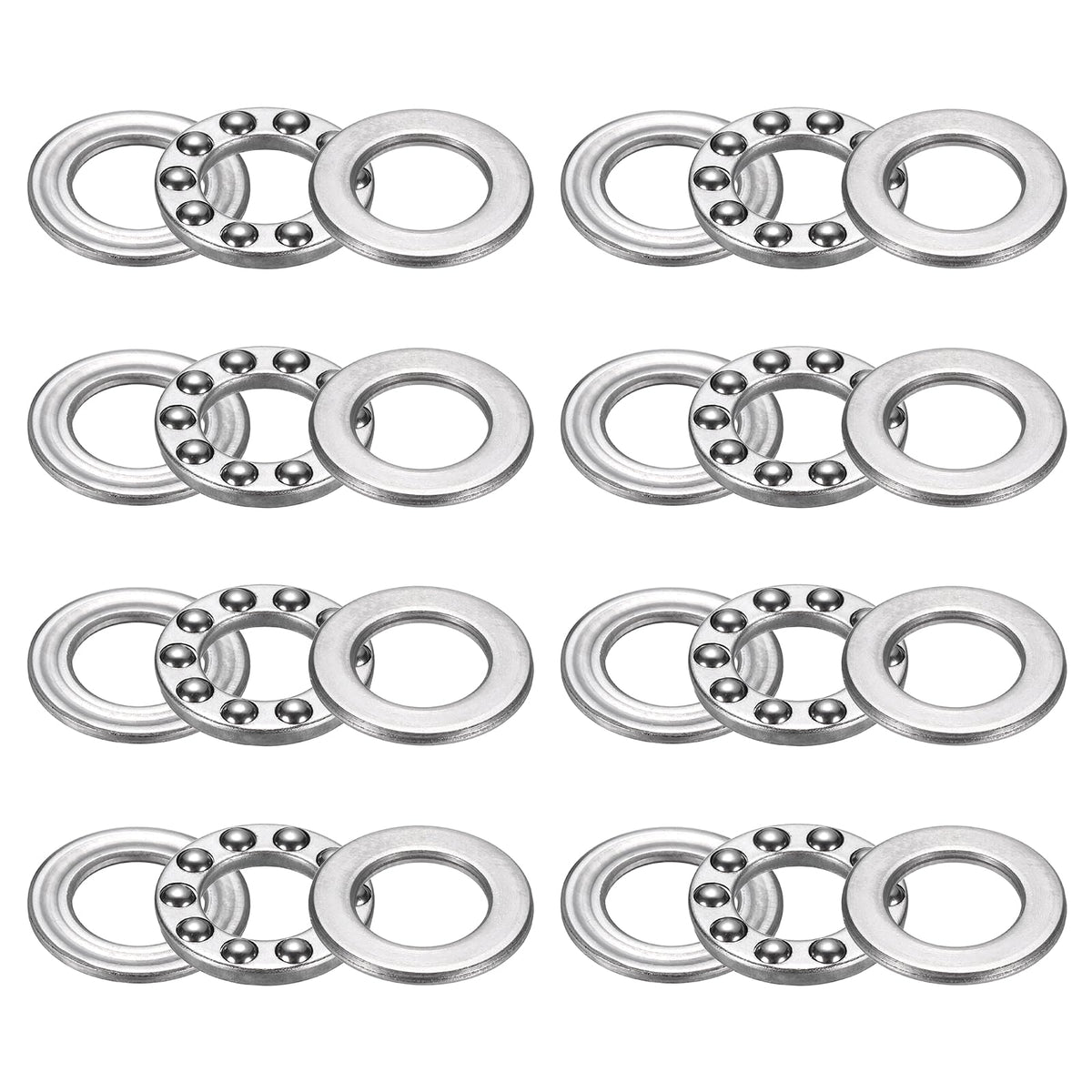 uxcell 8pcs F10-18M Thrust Ball Bearings 10mm Bore 18mm OD 5.5mm Thick
