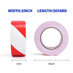 Hazard Caution Tape White Red 2inch x 150 Feet(50yds)